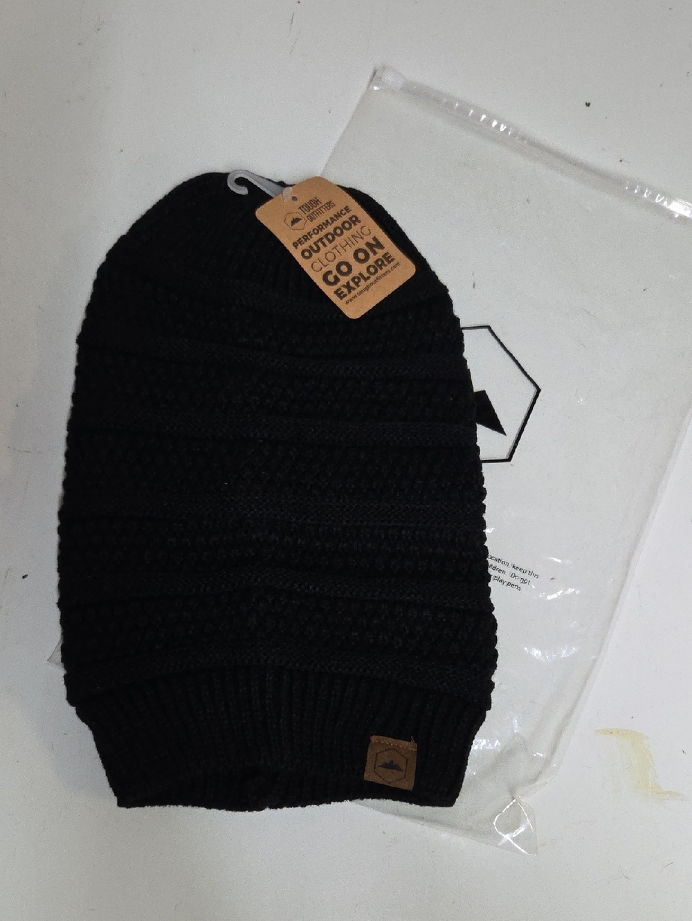 Slouchy Beanie Tough Outfitters Black Cable Knit Beanie Hat Toque NWT ✨️5/$30